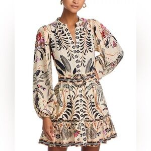 NWOT Farm Rio Women Classic Nature Sand Mini Dress M